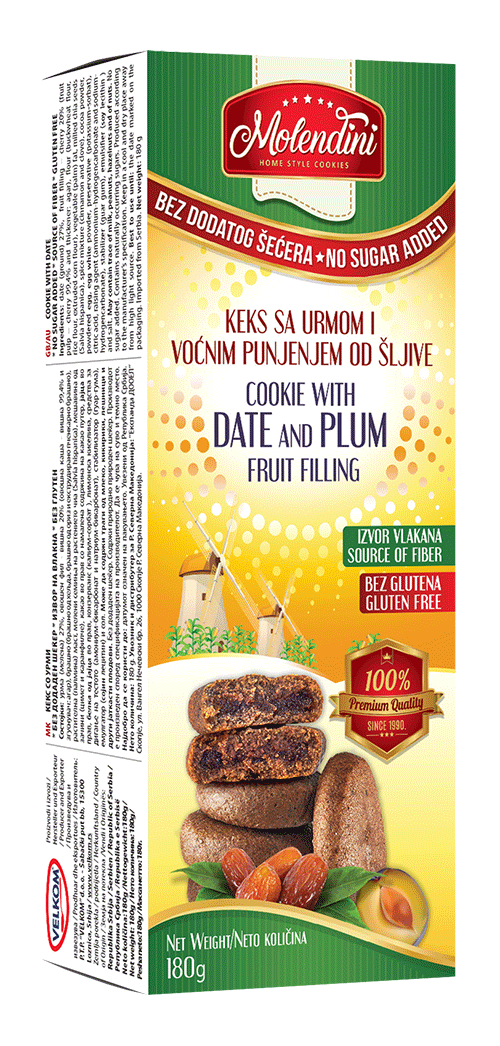 Velkom proizvodi | Keks sa urmom punjen sa šljivom
